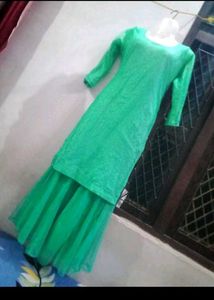 Green Kurta Plazo  Set
