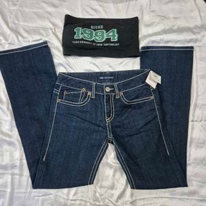 low waist straight fit Y2K Denim Jeans