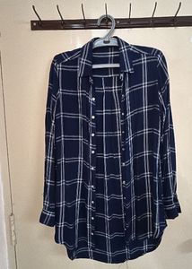Blue Plaid Long Sleeve Shirt