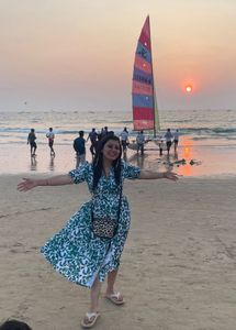 Floral Print Green Dress