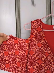 Chic Red Patterned Dress