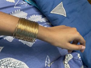 Gold Plated Bangle Cuff Bracelet For Women