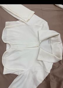 White Cropped Shirt