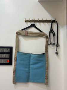 Blue & Beige Shoulder Bag