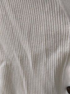 H&amp;M White Old Money Ribbed Top