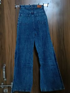 Wide Leg Denim Jeans( with side slit)
