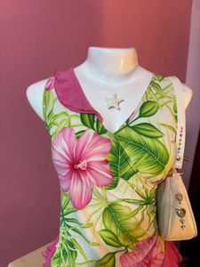 🌺hawaii inspired y2k wrap top with ruffles 🌺