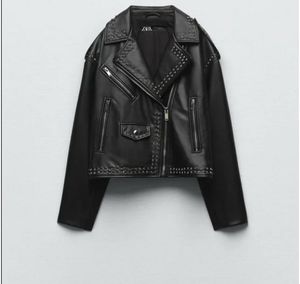 Zara limited edition studded leather jacket