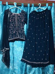 Elegant Embroidered Indian Outfit