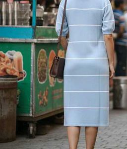 Korean Striped Sweater Dress - Her By Invictus
