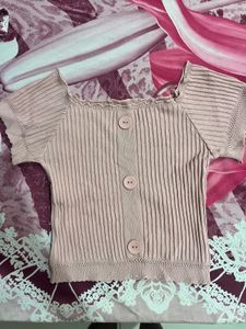 Cute Pink Button Top