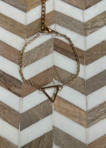 Golden Triangle Bracelet- Unused, New, Freesize, Adjustable