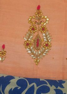 Peach Embroidered Gown
