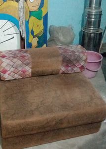 Foldable Sofa Bed - Brown