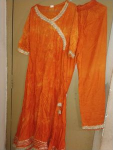 Orange Kurta and Pant Set