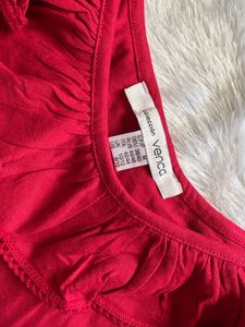 Red Ruffle Top