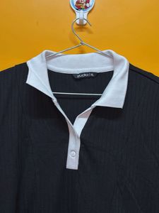 Black &amp; White Polo Dress