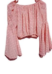 Cute Pink Off-Shoulder Top