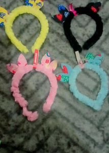 Adorable Fuzzy Headbands - Set of 4