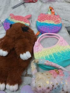 Novelty Pop It Purses Lot