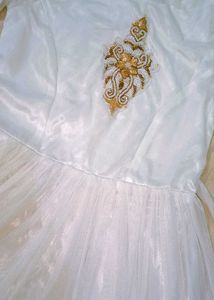 White Gown With Shrug