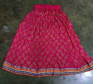 Ethnic Embroidery Rani Pink Skirt Ghagra