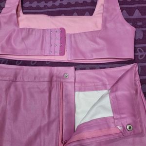 Pink Mini Skirt &amp; Top Coord Set