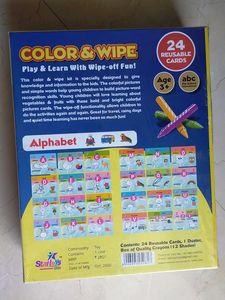 Color &amp; Wipe Alphabet Learning Cards