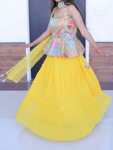 PRICE DROP!!! Indo western lehenga with pelpum top