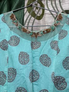 Chanderi designer gown