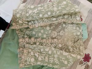 Mint Green Embroidered Three-Piece Set