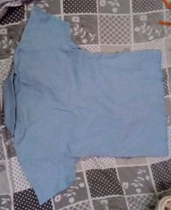 Pretty Blue Ribbed Top