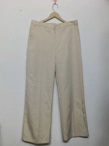 Beige Straight Leg Pants