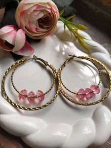 Hoop Earrings with Beads