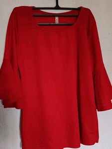 Red Glittery Top For Valentine's Day