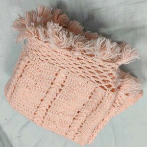 Vintage Crocheted Throw Blanket