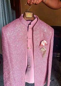 Elegant Pink Jacket Set