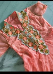 Peach Long Frock