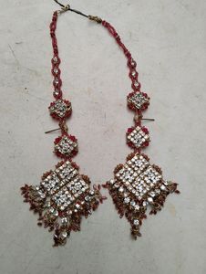 Two Piece Jewellery Set With Full Stones Work