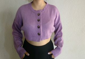 Crop Sweater Lavender