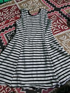 Striped Fit & Flare Dress