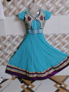 Elegant Blue Anarkali Kurta