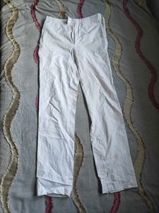 White Straight Leg Pants