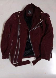 maroon colour sweater coat