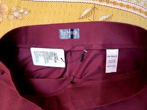 Burgundy Embellished Leggings