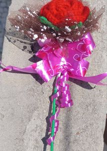 Crochet Single Rose Flower Bouquet 💐🌹