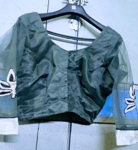 Elegant Floral Applique Blouse