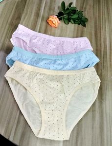 3-Set Pastel Polka Dot Panties 🧡
