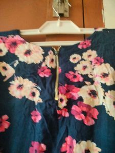 Floral Navy Blue Top