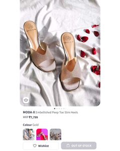 New Embellished Open Toe Heels